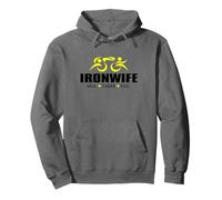 Tri Wife Triathlon Supporter Haul Cheer Kiss Finish Pullover Hoodie