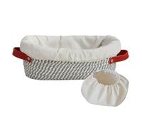 Trial Basket - For Natural Yeast Bread | Raised Box With Fabric Lining And Lining | Double Handle Baking Supplies For Home And Bakery, Basket