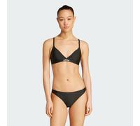 adidas Women's Padded 2-Way Straps Triangle Bikini Set 42" Black/White