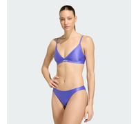 adidas Women's Padded 2-Way Straps Triangle Bikini Set Swimwear, Solar Purple/White, 32