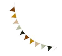 Triangle Banner Garland - Cotton Party Flag, Multicolor Nursery Pennant, Reusable Hanging Bunting | Vibrant Fabric Wall Ornament, Cheerful Birthday Decoration, Child Room Colorful Streamer