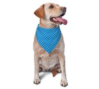 Triangle Bibs Scarf Cute White Polka Dots Blue Classic Triangle Pet Bib Washable Birthday Dog Bandanas For Pets Cats Decoration