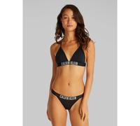 Calvin Klein Logo Band Tie Bikini Top - Black, Black, Size S, Women Black