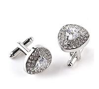 Triangle Black Purple Crystal Cufflinks Luxury Cufflinks for Mens Women Zircon Black Purple Cufflinks for Festival Birthday Gift