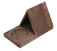 Triangle Book Holder with Tea Cup Base, Wooden Book Rest Stand for Reading - Natural Wood Grain Finish, Sturdy Desktop Books Holder for Office & Home Rest