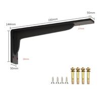 Triangle Bracket for Heavy Duty Shelf Support, 400kg Load Capacity, Cold Rolled Steel Wall Mounted Rack Hardware, Rust-Resistant Coating, Black, for Home Office Display or Countertop Mounting