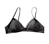 Triangle Bralette for Women Deeps V Neck Comfortable Everyday Bras Padded Push Up Bra Triangle Bralettes for Women Black
