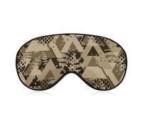 Triangle Brown Camo Fern Bold Sleep Eye Mask Sleeping Light Blocking Cover Night Blindfold for Travel Nap