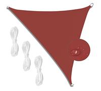 Triangle Canopy 6x6m Waterproof Protection 98% Windproof Shade for Patio Balcony PoolRust Red with 3 Included Accessories for Enhanced Outdoor Comfort