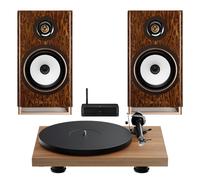 Triangle Capella Speakers and Pro-Ject Debut Evo 2 Turntable Hi-Fi Bundle Nebula Brown