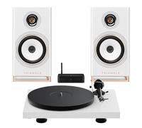 Triangle Capella Speakers and Pro-Ject Debut Evo 2 Turntable Hi-Fi Bundle Space White