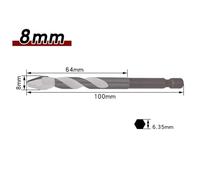 Triangle Carbide Drill Bit for Glass, Tile, Rock Slab - 6-12mm Eccentric Drill with 6.35mm Shank, Dry Drilling Compatible with Power Tools