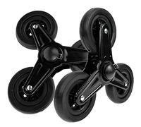 Triangle Cart Wheels Replacement 1 Pair Iron Stable Installation Black | Shopping Cart and Luggage Cart Use, Triangle Structure Design, Easy to Store, General Purpose Fit