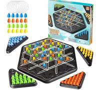 Triangle Chain Game, Funny Mastermind Game, Triangle Chain Strategy Board Game, Triangle Rubber Band Game, Educational Brain Desktop for Piece Chess 2 to 4 Players, Reaction Games for Boys and Girls