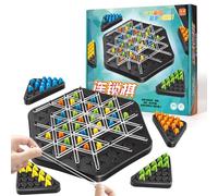 Triangle Chess Game, Fun Interactive Peg Board Game Family Game 2 to 4 Players, Perfect for Christmas or Birthday Gifts, Boys Party Game