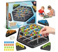 Triangle Chess Game, Wavelength Board Game,Jeu de société de stratégie de Plateau Triangulaire,Triggle Jeux Societe pour Les réunions de Famille avec Une Collection d'enfants et d'adultes