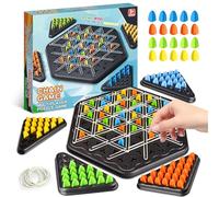 Triangle Chess Game, Wavelength Board Game, Triangle Rubber Band Game for Kids & Adults - Geometric Chess Game & Family Party Games for Family Night, Christmas Games for Families