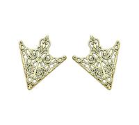Triangle Collar Pins for Men Brooches Hollow Pattern Shirt Collar Brooch Unisex Men Women Lapel Pins for Clothes Decorations, S, Metal, no gemstone