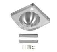 Triangle Corner Basin Sink, Brushed Stainless Steel Hand Wash Basin, Space Saving 12 x 12 x 5.1 Inch for Kitchen Bathroom RV Boat Caravan - Seamless Design, Modern Look,