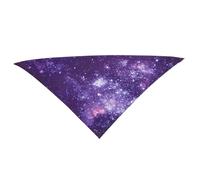Triangle Dog Bib, Triangle Bibs Pet Scarf for Dog, Starry Print Blue Purple Dog Scarf, Adjustable Puppy Kerchief for Pet, Puppy, Large Dog