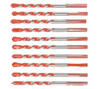Triangle Drill Bit 6mm for Metal Wood Glass, Multifunctional Hand Tool with Alloy Head and Triangular Handle, 10-Pack Stainless Steel Drill