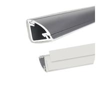 Triangle Fan Wall Wire Cover - Hole-Free Aluminium Alloy Cable Hiders for TV Wires - Self-Adhesive Conduit Trunking - 3pcs Set in Gray - Perfect for Home & Office Wiring