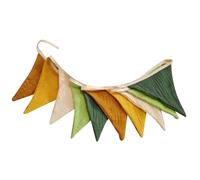 Triangle Flag Banner 9ft Cotton Pennant Banner Colorful Decorative Bunting Fabric Bunting for Birthday Party Playroom Kindergarten