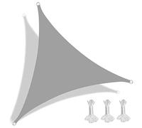 Triangle Garden Sail 3.8x3.8m Water Resistant Canopy for Balcony Patio Terrace Courtyard Pool & Play Area Light Gray Outdoor Shade Sail