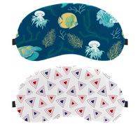 Triangle Geometric Pattern 2-Pack Light-Blocking Soft Breathable Eye Masks Sleep Mask Eye Patch