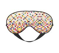 Triangle Geometric Printing Rest Sleep Eye Mask, Soft Eye Mask for Home & Camping, Blocks Light, Comfortable for Most Users