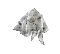 Triangle Hair Scarf Floral Triangle Scarf Head Wrap Cotton Linen Scarf Thin Breathable Spring Summer Bandana For Women(Color 04)