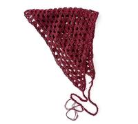 Triangle Hair Scarf Knitting Headband Multicolor Hollow Crochet Triangle Head Scarf Hair Accessories Photo Props Hair Band(Color-01)