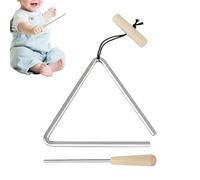 Triangle Hand Percussion Steel Percussion Bell, Triangle Beater, Strikers | Music Steel Hand Percussion Instrument Strikers for Rhythm Education, Classroom Music, Morning Parent-Child Music Educat