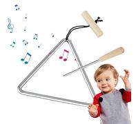 Triangle Hand Percussion - Steel Triangle, Musical Rhythm Tool, High Clarity Sound, Rust Resistant Finish, Included Metal | Classroom teaching setups, orchestra warmups, child music