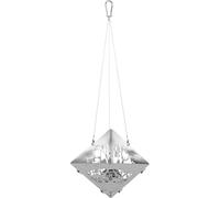 Triangle Hanging Stove Stainless Steel Bonfire Grill Tool for Camping | Detachable Hollow Design, Steel Wire Ropes Included, Picnic and Backyard Use, Silver Finish
