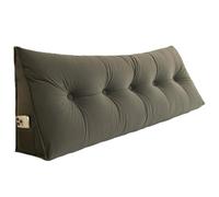 Triangle Headboard Pillow Wedge, Dark Gray Bed Backrest for Sofa & Reading, 31.5"x7.87"x19.6", Comfortable Support for Living Room & Bedroom