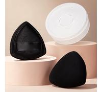 Triangle High Definite Black Powder Puff Dry Wet Use Non Eating Powder Concealer Makeup Holding Sponge Powder Air Cushion Beauty Egg 070701