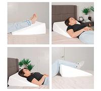 Triangle Incline Bed Wedge Pillow - Back Shoulder Neck Leg Sciatica Pain, Snoring, Acid Reflux - Help for Sleeping, Reading, Resting - Quilted Washable Zip Cover