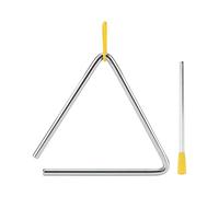 Triangle Instrument - Rhythm Steel Triangles | Percussion Triangle Beaters | Metal Rhythm Hand Triangles Beaters | Music Enlightenment Tool with Firing Pin for Dinner Bell, Classroom Music