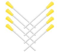 Triangle Iron Mallet 8pcs Percussion Stick Set for Musical Instruments | Metal and Plastic Build, Yellow Finish, Comfortable Feel, Easy Use, Good Toughness, Protects the Instrument