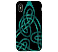 Triangle Knot With Doubled Threads Aqua Case for iPhone X/XS