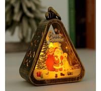 (Triangle Lamp-Bronze Old Man) Christmas decorations pendants retro luminous night light party layout props desktop ornaments Christmas gifts