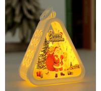 (Triangle lamp-white old man) Christmas decorations pendants retro luminous night light party layout props desktop ornaments Christmas gifts