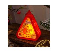 (Triangle Light-Red Old Man) Christmas decorations pendants retro luminous night light party layout props desktop ornaments Christmas gifts