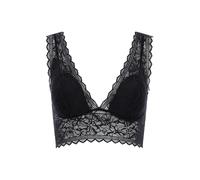 Chantelle Womens Easy Feel Floral Touch Wirefree Triangle Bralette - Black Polyamide - Size Small