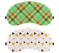 Triangle Pattern 2-Pack Light-Blocking Soft Breathable Eye Patch Sleeping Masks