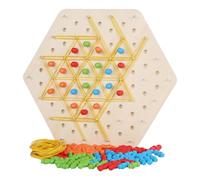 Triangle Peg Puzzle, Wooden Tringle Board Game, Portable Strategy Games with Compact Build, Interactive Learning Toy Accessory, Peg Game with Playful Design, Educational Games for Easter Kids