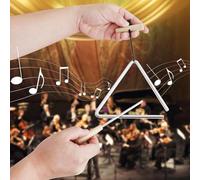Triangle Percussion Bell, Small Steel Triangle Instrument, Triangle Instrument With, Easy To Use, Good Resonance, Pleasant Metal Sound With Percussion Piece For Individual Performance