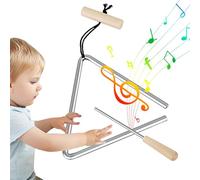 Triangle Percussion Instrument - Steel Music Triangle, Steel Triangle Percussion Bell for Classroom Music and Morning Education