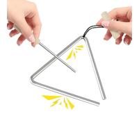Triangle Percussion Instrument Triangle Beater Percussion Hand Instrument | Music Steel Hand Percussion Instrument Strikers for Rhythm Education, Classroom Music, Morning Parent-Child Music Educat